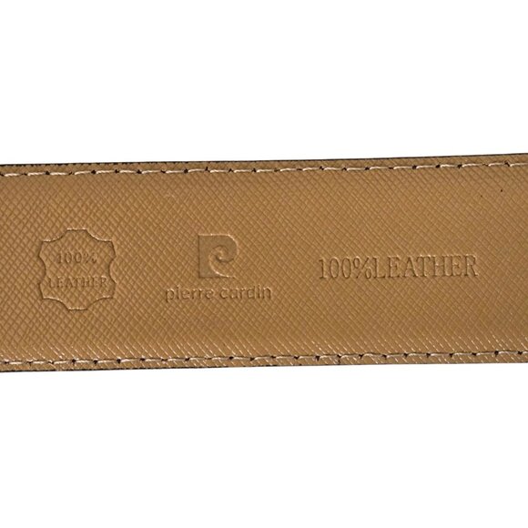 Mens Vintage PIERRE CARDIN Dress Belt Adjustable Ratchet Buckle Silver SZ 29-35" - Picture 10 of 15